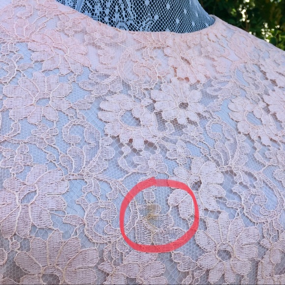 💕 VINTAGE pink LACE party DRESS! - Picture 12 of 12